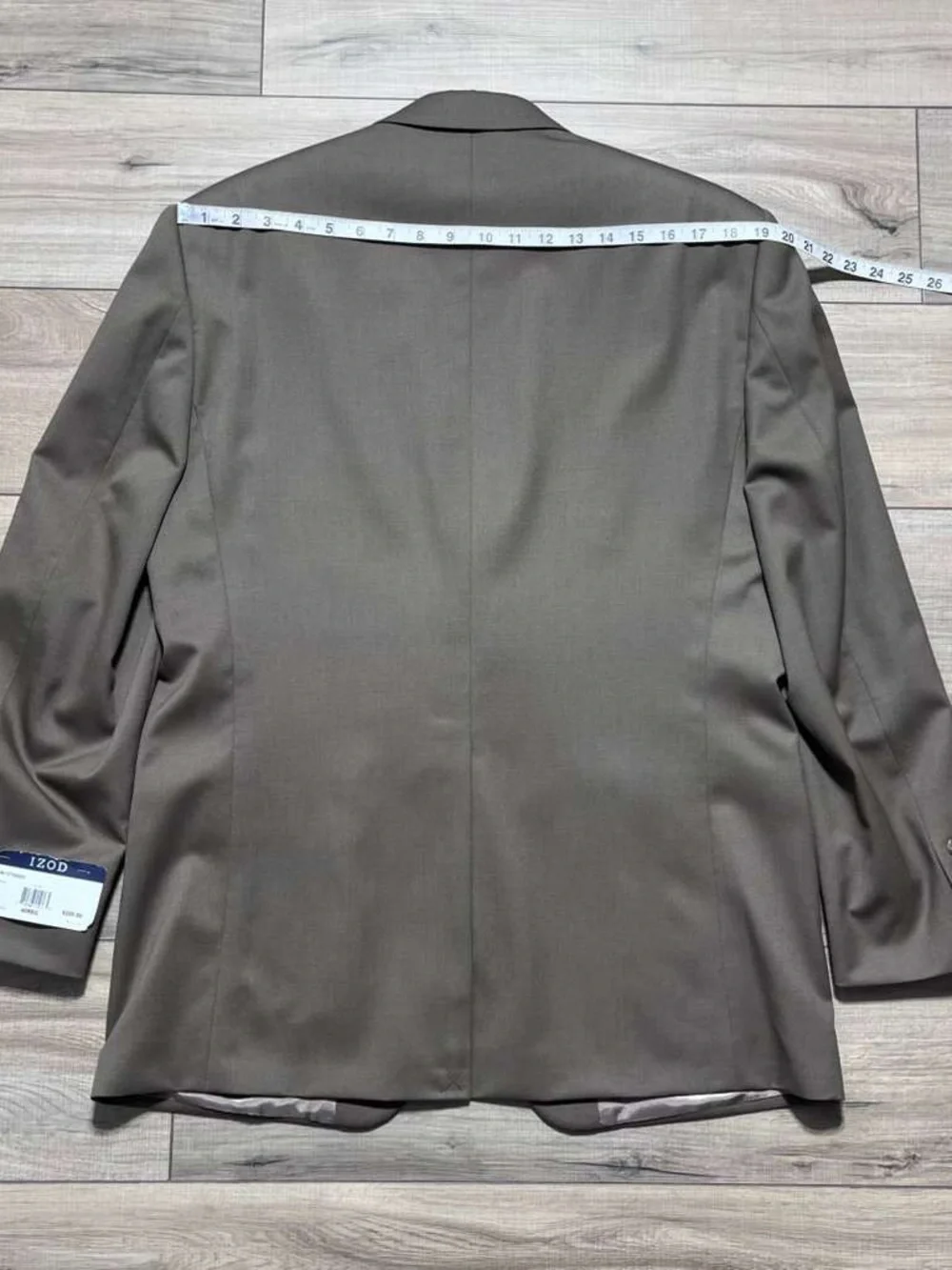IZOD Mens 100% Wool 2 Button Suit Coat‎ Jacket Size 40R Taupe